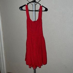 Red and black Polk a dot dress